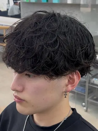 パーマ メンズ 中川 稜のヘアスタイル