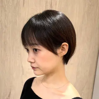 ショート 【ショート/ボブ 丸みショート】深萱のヘアスタイル