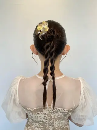 セミロング カラー パーマ ヘアアレンジ 🍒透明感カラー/ emiri🍒のヘアスタイル