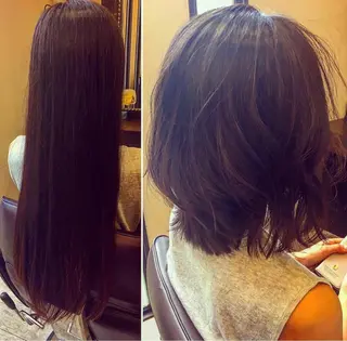 ミディアム 廣瀬 莉奈のヘアスタイル
