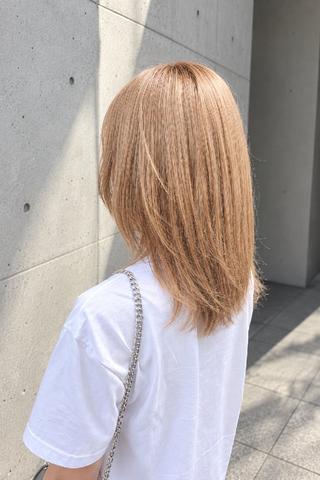 ミディアム カラー ✨透明感×艶髪| 似合わせカラーのヘアスタイル