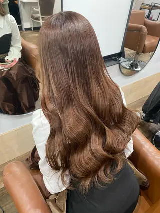 ロング カラー mio♡ベージュ特化 🎀透明感カラーのヘアスタイル