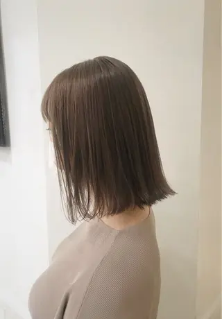 ミディアム カラー ヘアアレンジ marika/ボブ /透明感カラーのヘアスタイル