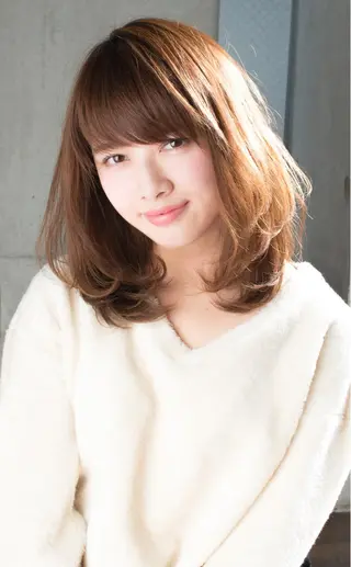 ミディアム セミロング ロング カラー パーマ ヘアアレンジ 酸性縮毛矯正 店長浅野太郎のヘアスタイル