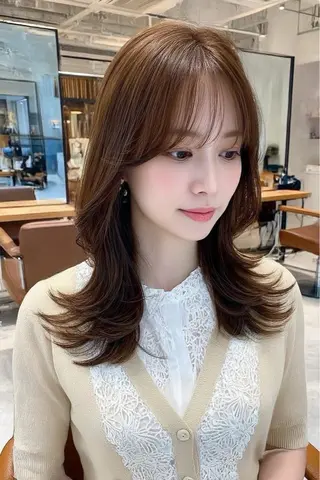 ロング カラー 🍒モテ暖色カラー × うる艶✧ ゆなのヘアスタイル