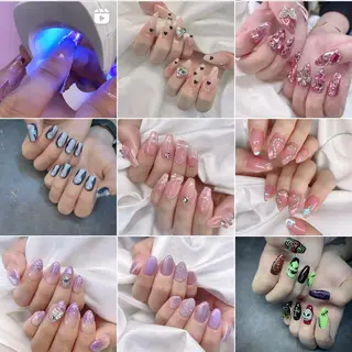 ネイル 渋谷／チップ長さ出し 👑アプレgel-xのネイルデザイン