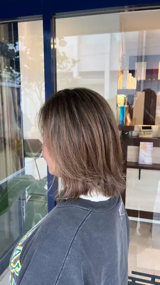 ミディアム 大人透明感艶カラー 寺田稜のヘアスタイル