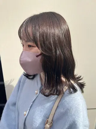 ミディアム カラー ヘアアレンジ 石野 友唯のヘアスタイル