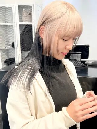 ミディアム カラー HARU//原宿🤍 リピート率NO.1のヘアスタイル