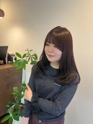 セミロング 金岡 碧のヘアスタイル
