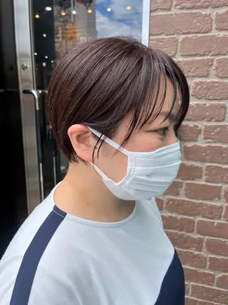 ショート カラー パーマ ヘアアレンジ メンズ キッズ 久木原 ゆりのヘアスタイル