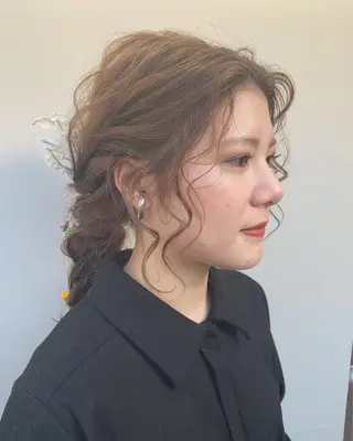ロング ヘアアレンジ ハブヘアー ハブヘアーのヘアスタイル
