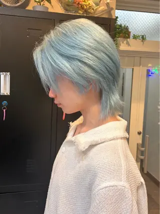 ミディアム カラー 🩵デザインカラー/ レイヤーYUZU🩵のヘアスタイル