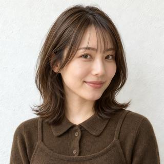ミディアム カラー 銀座/モテ🤍垢抜け レイヤー/あさみのヘアスタイル