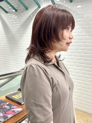 ミディアム カラー appiis 柳田葵　横浜のヘアスタイル