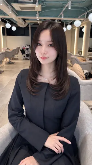 ロング メンズ/レディース ◎ 根本 彩永のヘアスタイル
