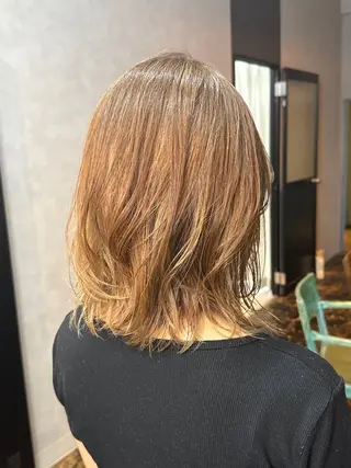 ミディアム カラー 透明感カラー/パーマ 🌀アオノのヘアスタイル