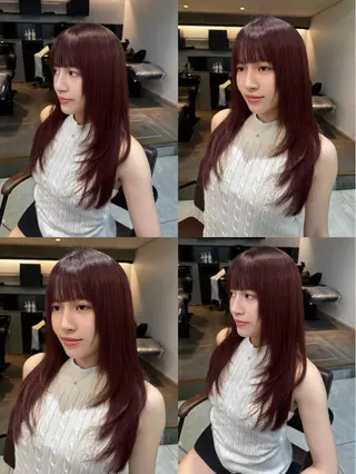 ロング rioカットカラー ♡韓国レイヤーのヘアスタイル