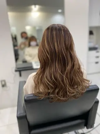 ロング カラー レイヤーカット 赤み消し　店長/大和のヘアスタイル