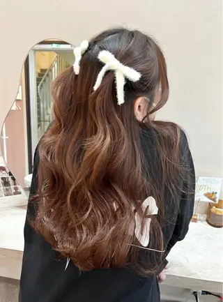 セミロング ヘアアレンジ エクステ&ヘアセット Milaのヘアスタイル