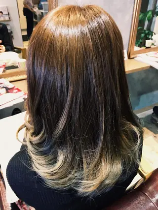 セミロング カラー 浦山 和之のヘアスタイル