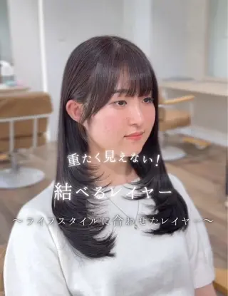 ロング カラー honoka/レイヤ ー/艶感カラー/韓国のヘアスタイル