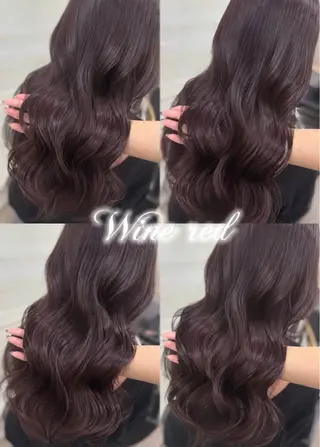ロング カラー 🍒さき/大宮 /ワンカラー🍒のヘアスタイル