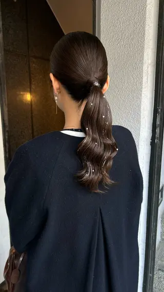 ロング ヘアアレンジ ブラウンカラー 🦔🪷なりたりみのヘアスタイル