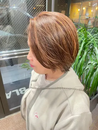 ショート カラー 佐藤彩野/艶カラー /透明感カラーのヘアスタイル
