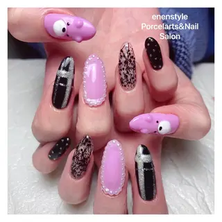 ミディアム ネイル 🐾enen style 🐾のネイルデザイン