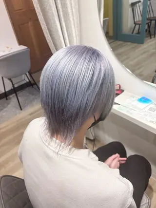 ショート カラー メンズ 【ハイトーン特化】 🦋森山陽向/大宮のヘアスタイル