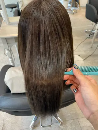 セミロング カラー はやしほのか| マンツーマン美容師のヘアスタイル
