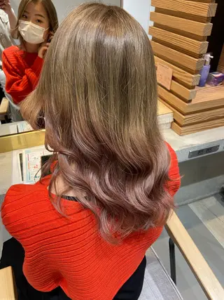 セミロング カラー Fizelle福島 Honokaのヘアスタイル