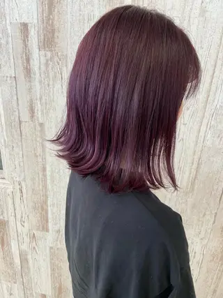 ミディアム カラー Oopsレイヤー 加藤澄都のヘアスタイル