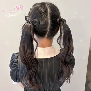 ヘアアレンジ 顔周り/ガーリー /ヘアメ/あつはのヘアスタイル