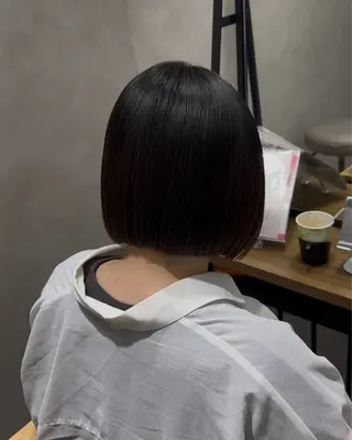 ショート 韓国ボブ🇰🇷🤍 切りっぱなし/アヤカのヘアスタイル