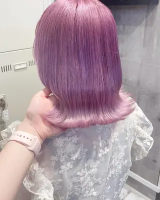 ミディアム カラー パーマ ヘアアレンジ メンズ キッズ ネイル マツエク・マツパ アイブロウ レイヤー/ダブル カラー/YURINAのヘアスタイル