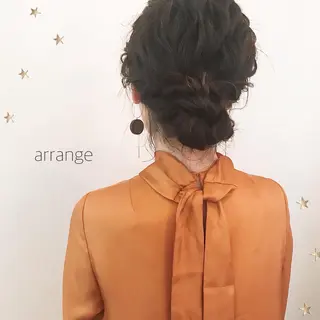 ミディアム ヘアアレンジ 市川 千夏のヘアスタイル