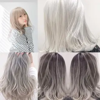 ロング カラー ヘアアレンジ ❤️可愛いハイトーン を造る❤️AKIRAのヘアスタイル