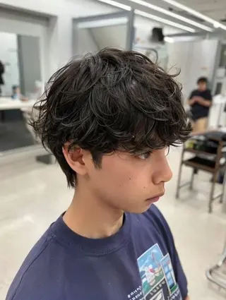 メンズ 京都河原町 メンズパーマ助川龍哉のヘアスタイル