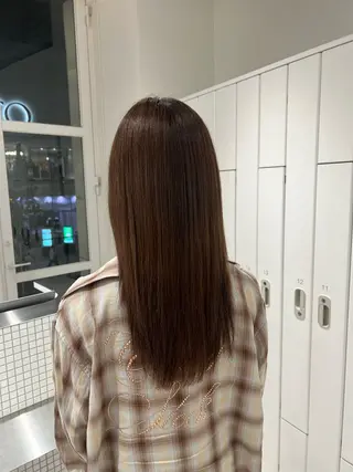 ロング AI  /暖色/ ガーリーヘアのヘアスタイル