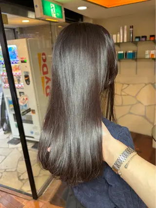 セミロング カラー 矢野 晃平のヘアスタイル