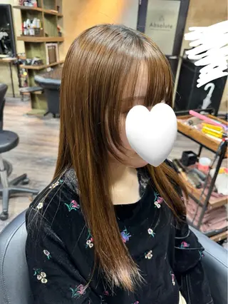 セミロング 艶カラー🎀 YUUKAのヘアスタイル