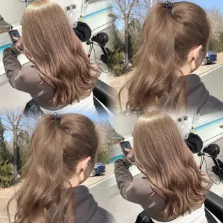 ロング カラー ふわっと抜け感🫧 ブラウンベージュ🤎のヘアスタイル