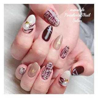 ミディアム ネイル 🐾enen style 🐾のネイルデザイン