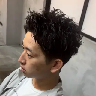 ショート ツイスパ/シャドウ 新井のヘアスタイル