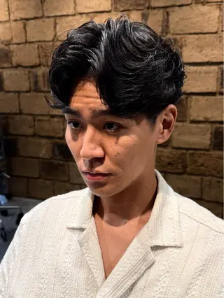 パーマ メンズ 薬院平尾メンズパーマ メンズサロンkazのヘアスタイル