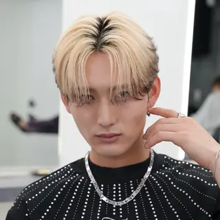 ショート カラー パーマ メンズ 🔥メンズ極🔥韓国 シャドウ/波巻き柿崎のヘアスタイル