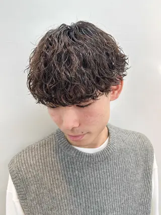 ショート パーマ メンズ メンズパーマ メンズ特化ryoのヘアスタイル