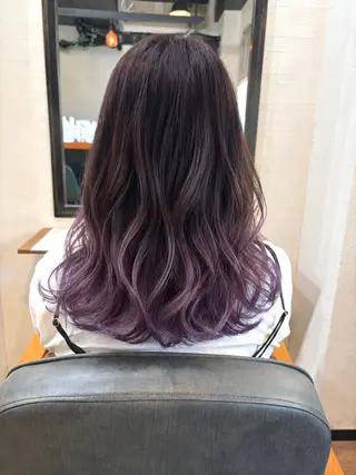 セミロング カラー 野呂 隼人のヘアスタイル